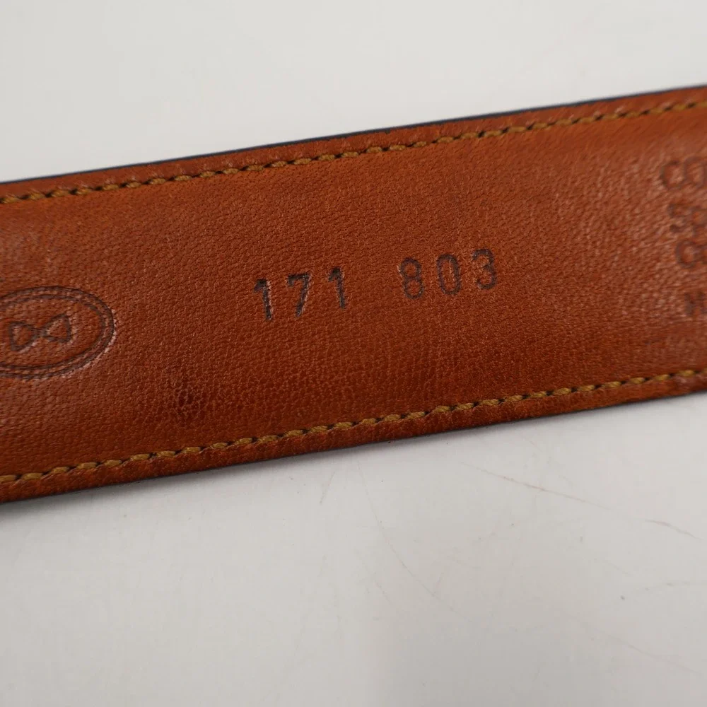 Trafalgar Cortina Belt Mens 42 Burgundy Handmade Leather Brass Buckle USA